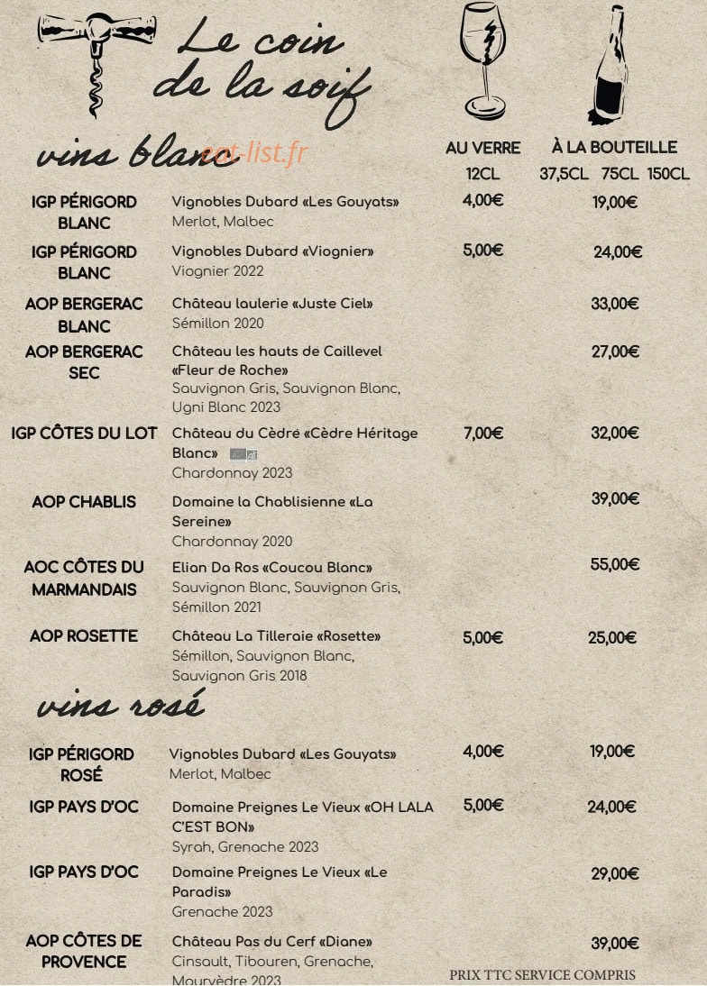 Chez Georgette — carte page 7