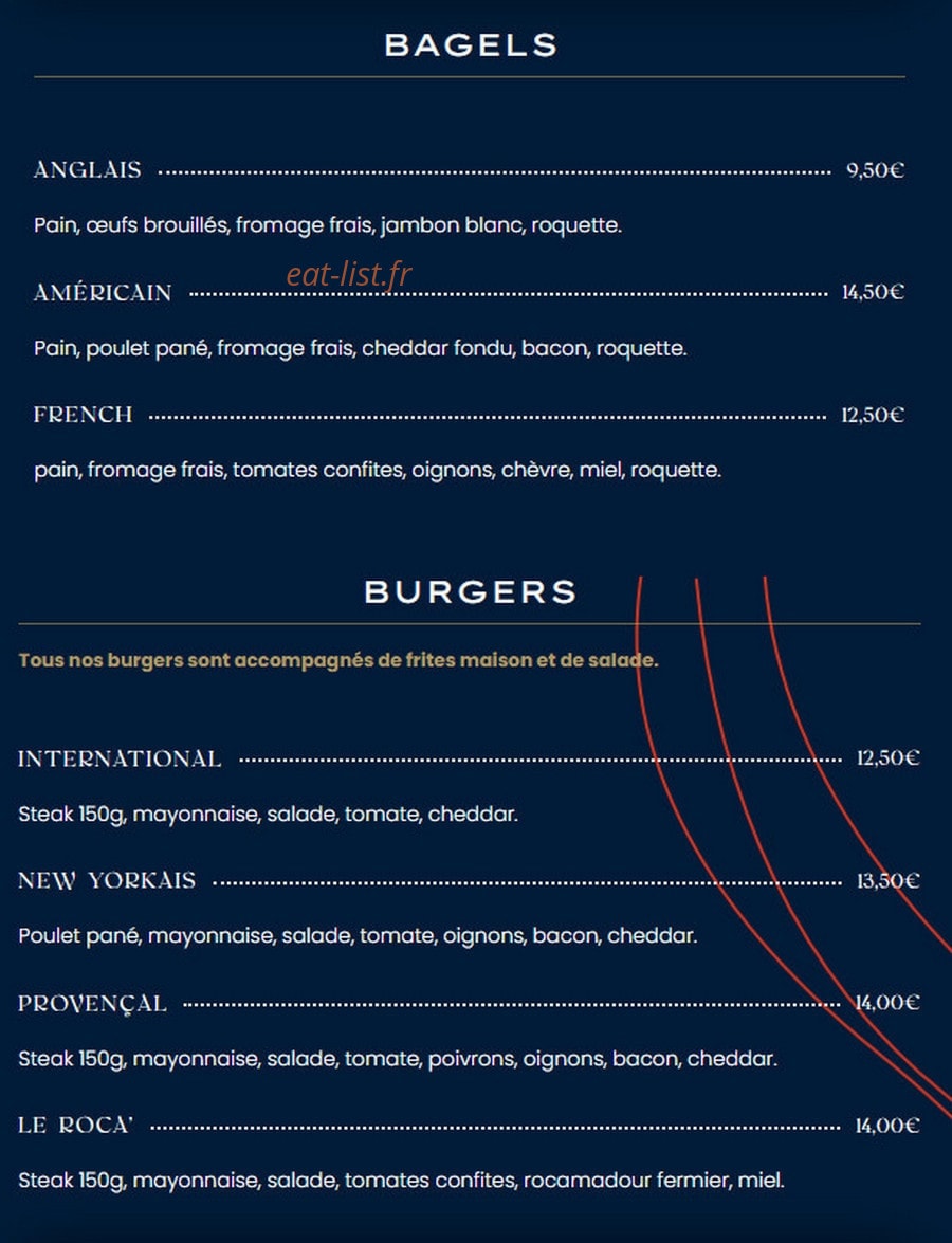 Chez Ozil — carte page 1