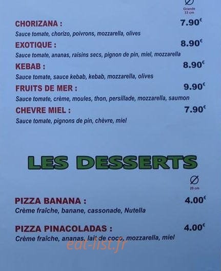 Drivebox Pizza — carte page 6