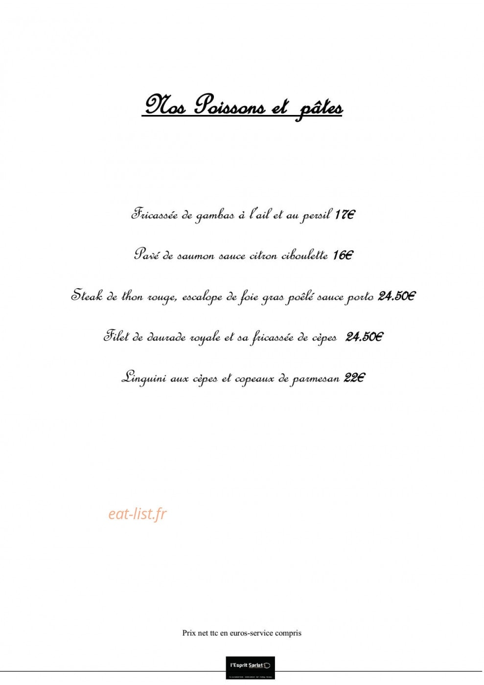 Esprit sarlat — carte page 4