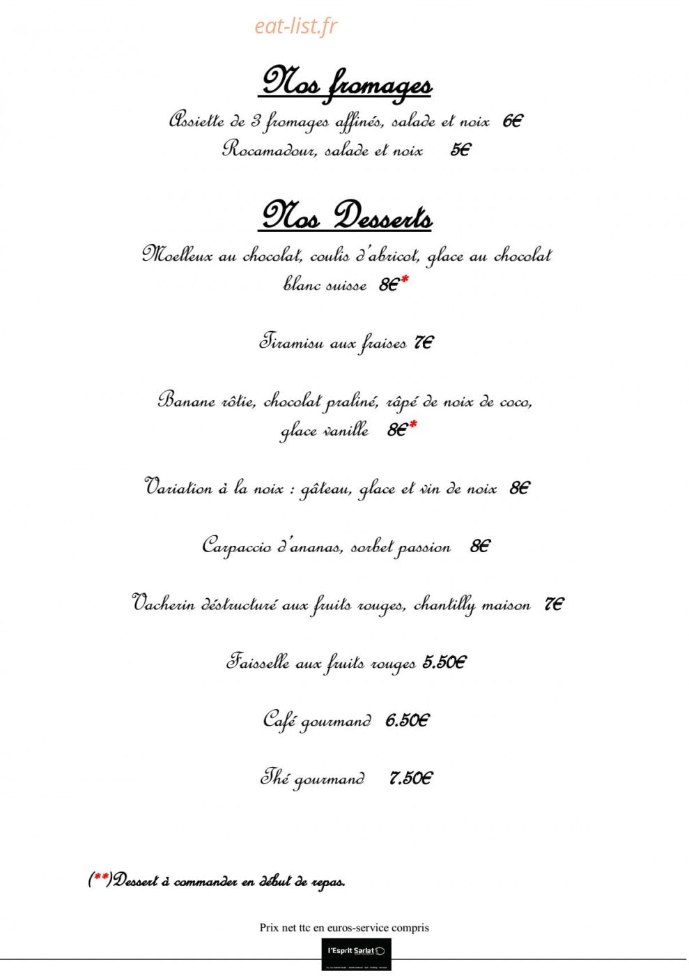 Esprit sarlat — carte page 5