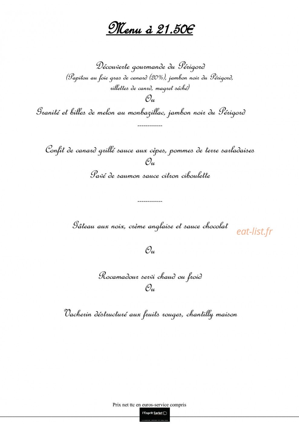 Esprit sarlat — carte page 6