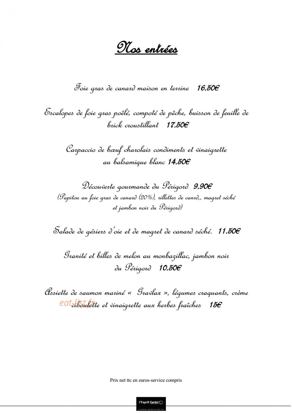 Esprit sarlat — carte page 2