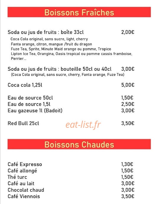 Etoile Kebab — carte page 4