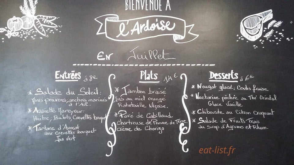 L'Ardoise — carte page 1