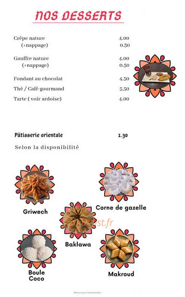 L'orient kebab — carte page 4