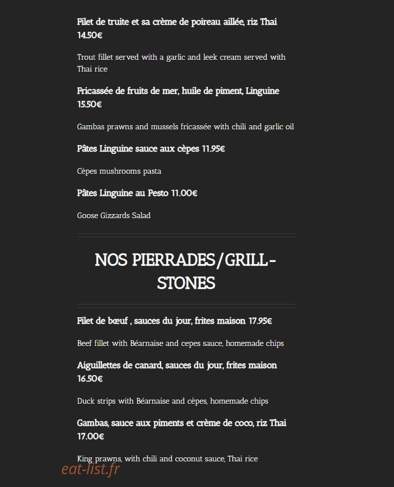 Le Bacchus — carte page 3