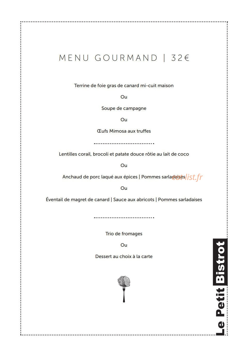 Le petit Bistrot — carte page 4