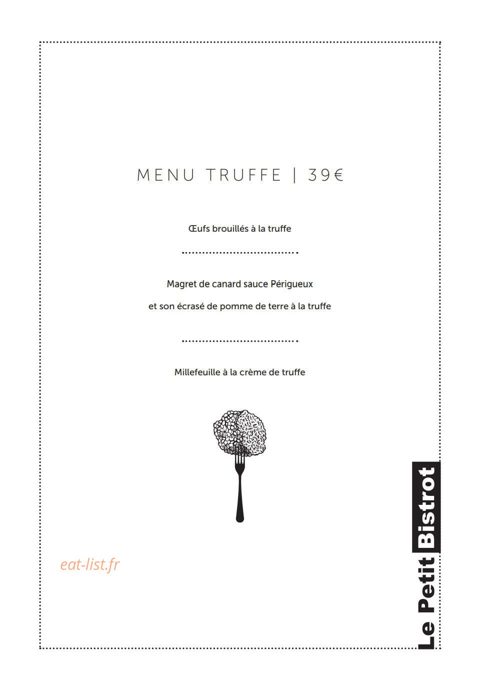 Le petit Bistrot — carte page 5