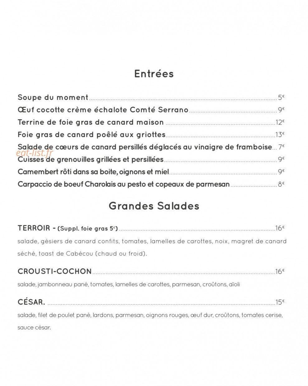 Les Arcades — carte page 1