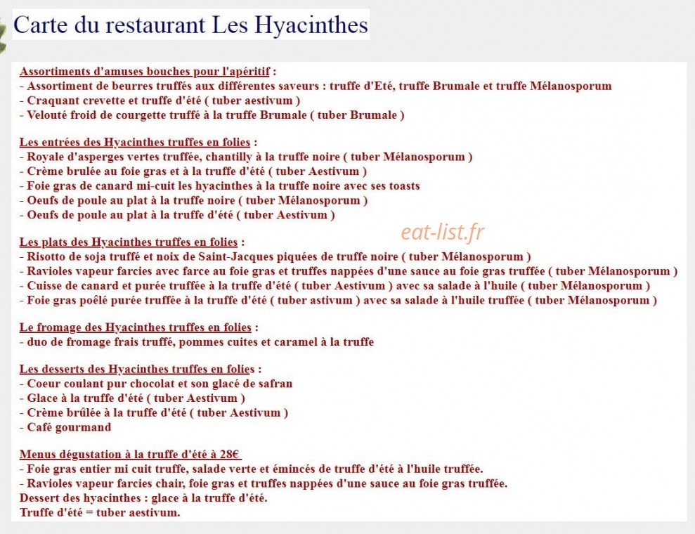Les hyacinthes — carte page 1