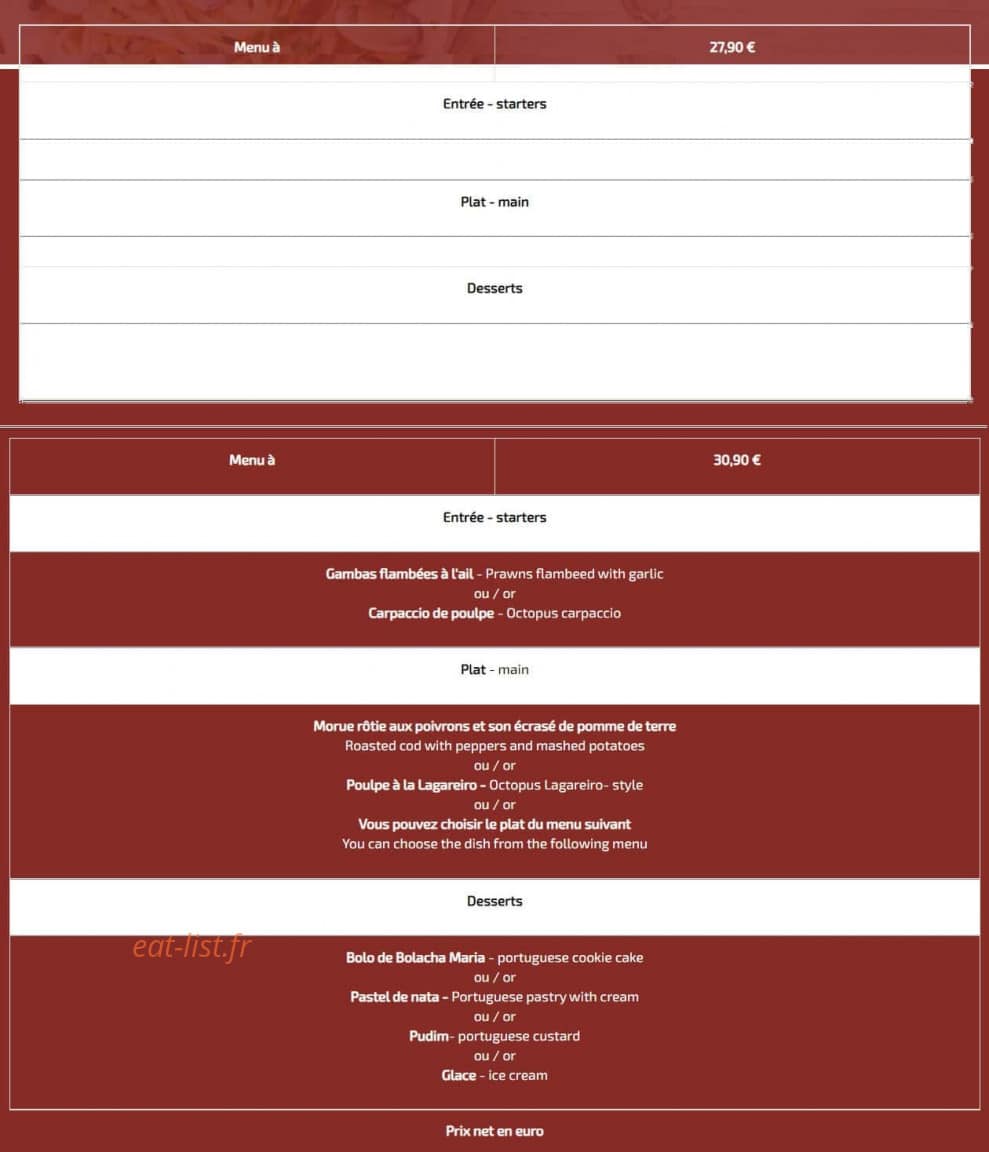 Les saveurs du portugals — carte page 3