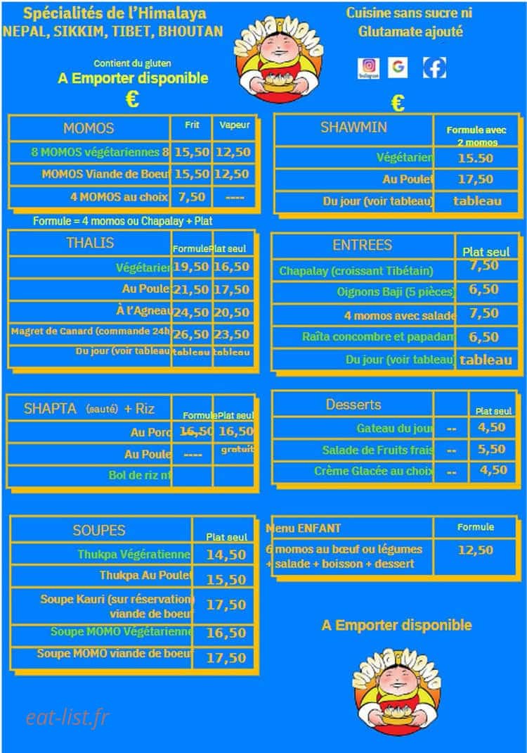 Mama Momo — carte page 1