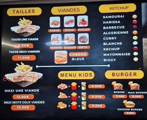 Shan kebab — carte page 2