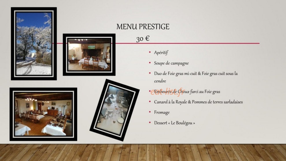 Auberge Du Grand Coderc — carte page 4