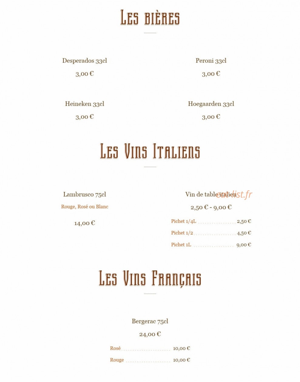 Bambou Pizza — carte page 10