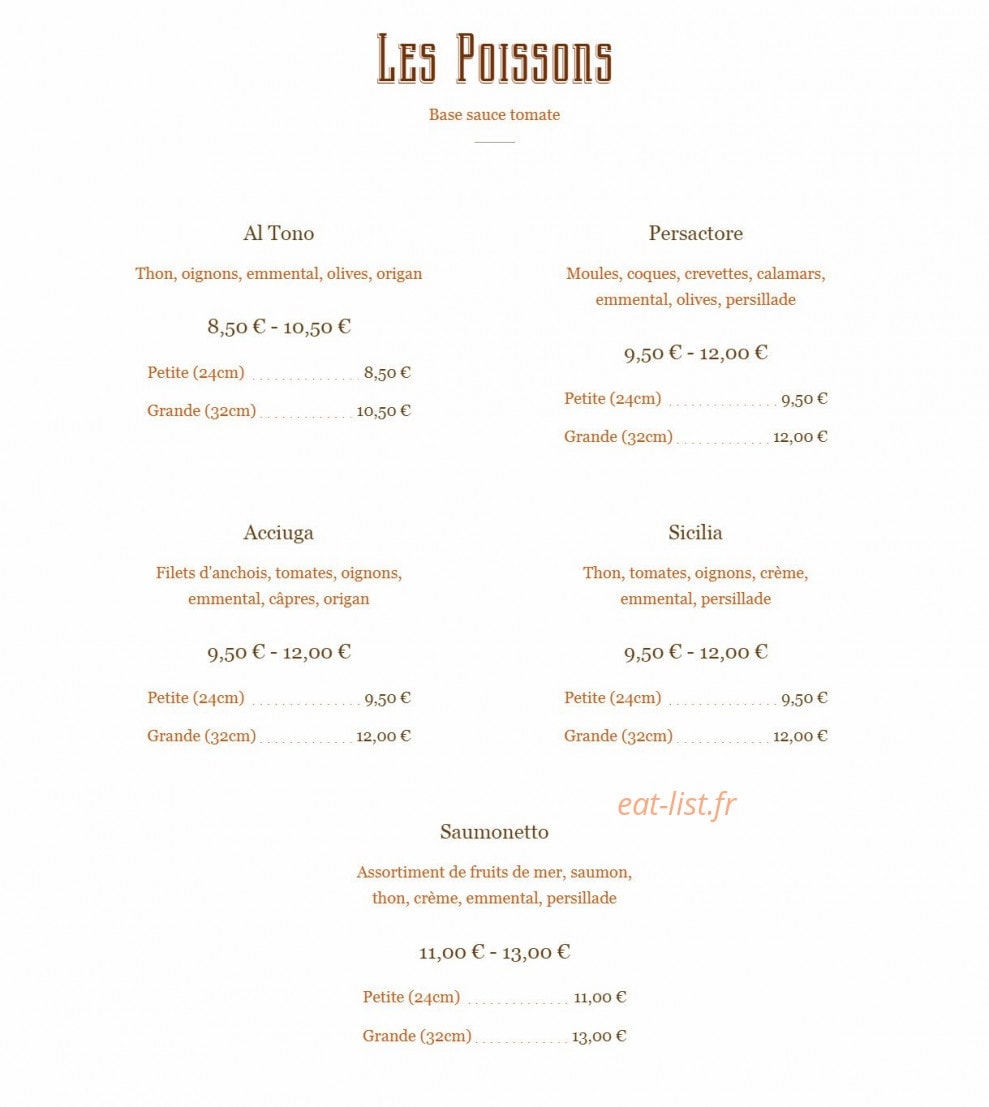 Bambou Pizza — carte page 5