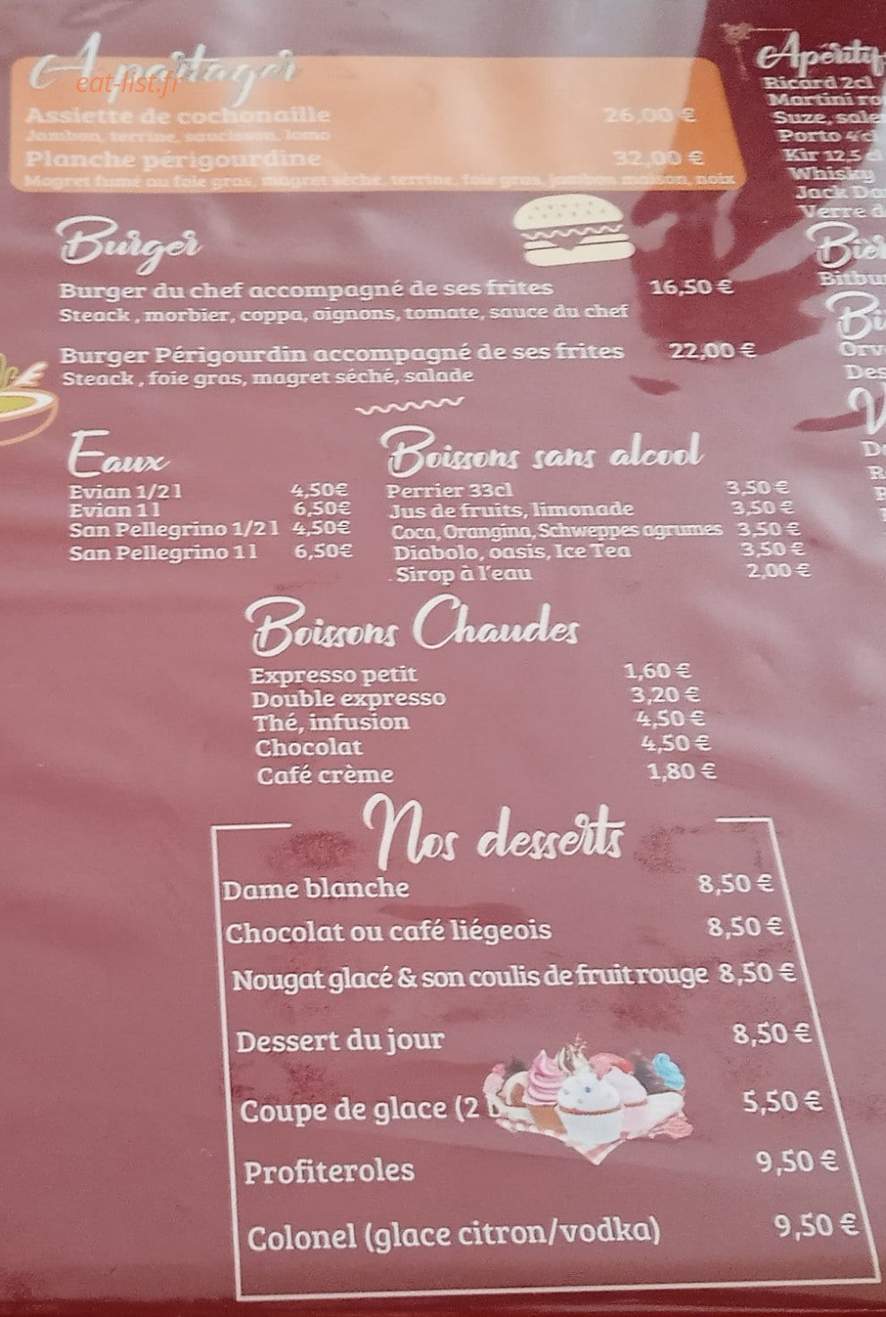 Le Petit Gourmand — carte page 2