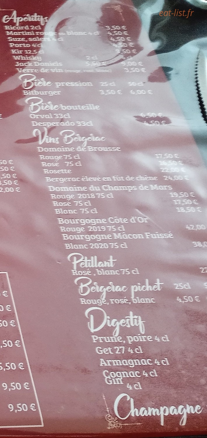 Le Petit Gourmand — carte page 3