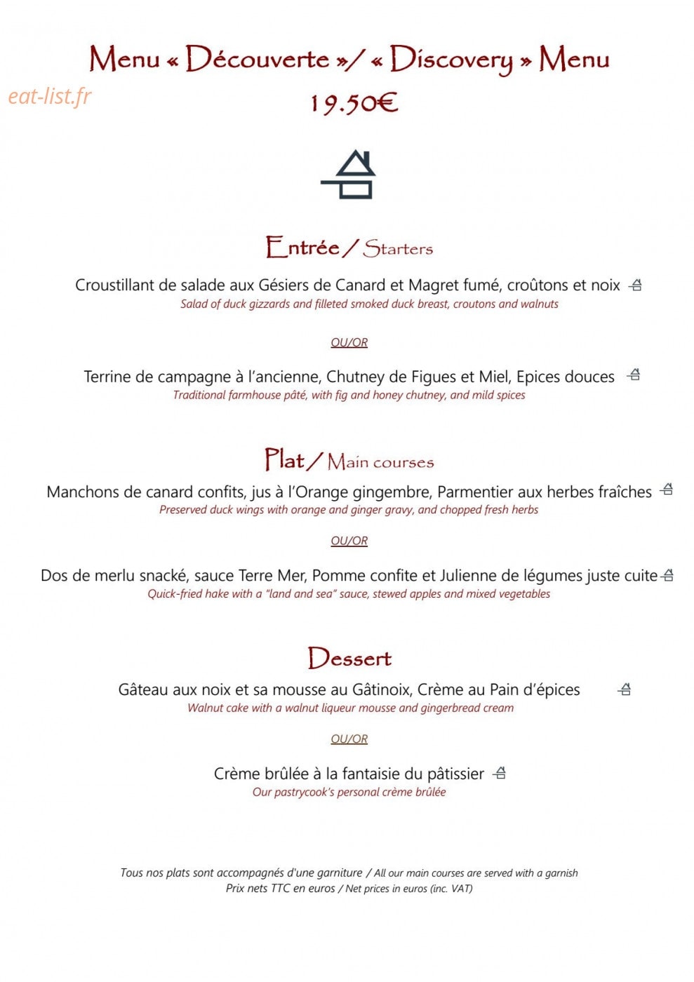 La Petite Tonnelle — carte page 4