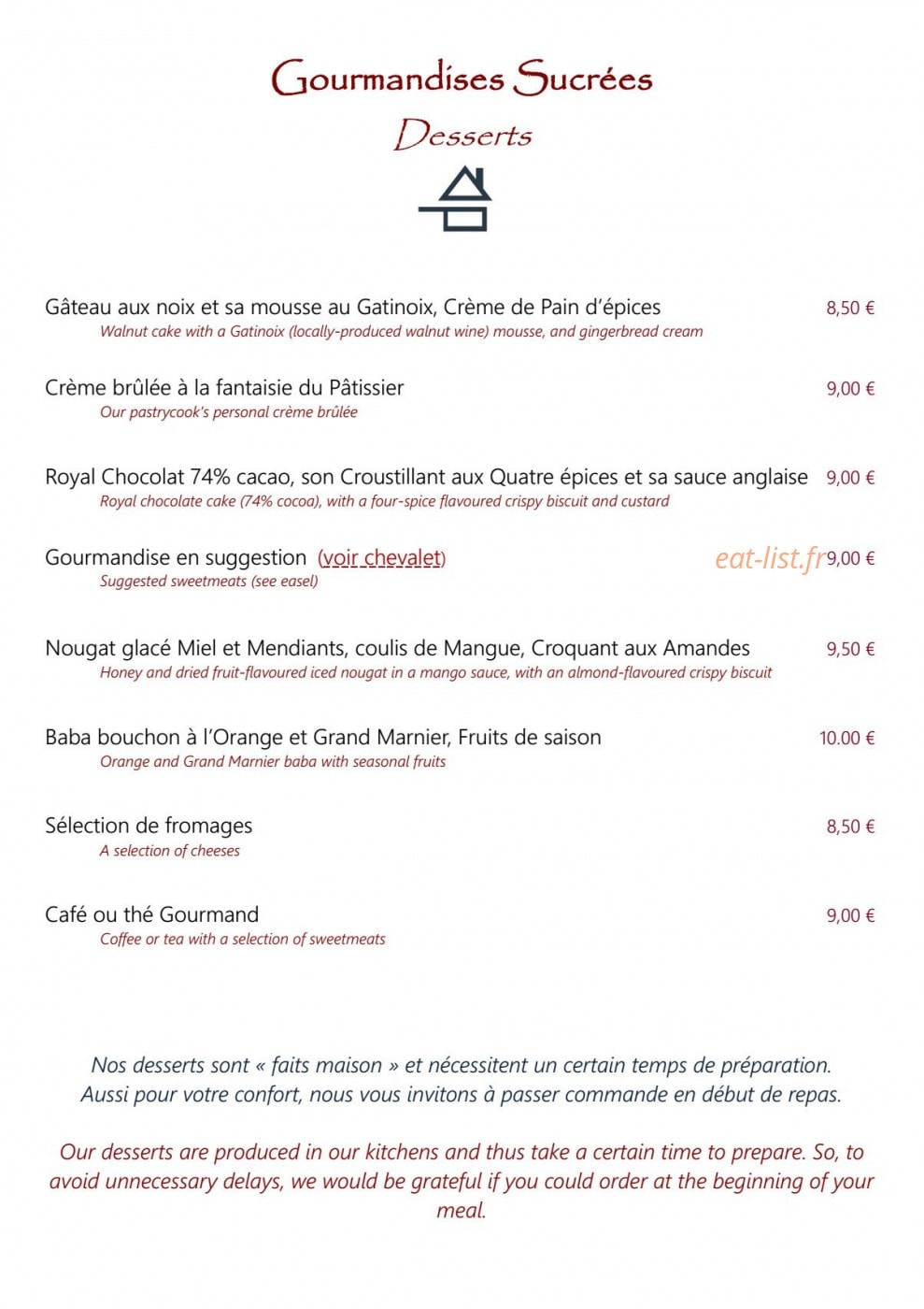 La Petite Tonnelle — carte page 6