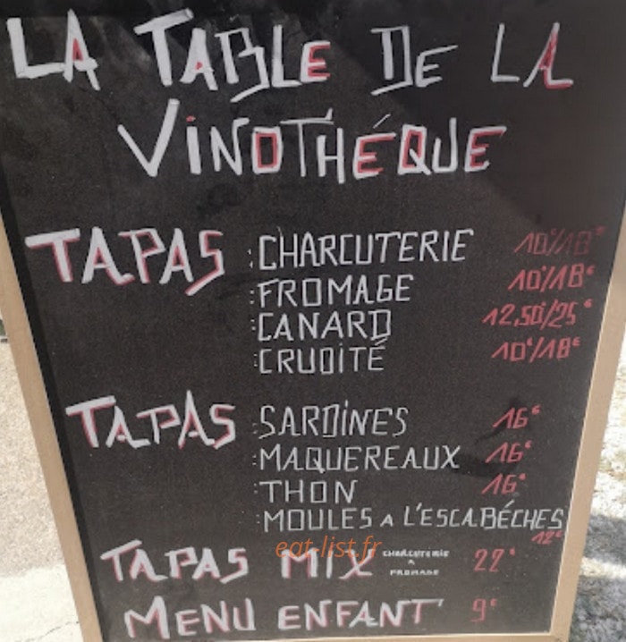 La Vinotheque  beynac — carte page 1