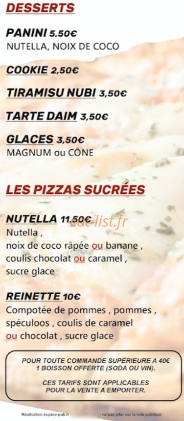 Marc Pizza 24 — carte page 5