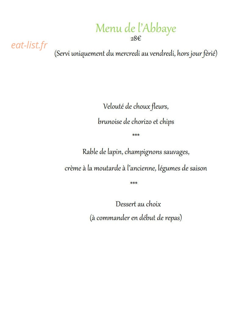 Hôtel Restaurant des Augustins — carte page 4