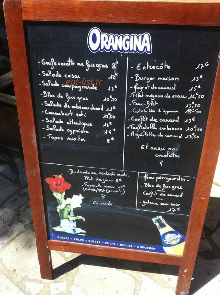La Taverne — carte page 1