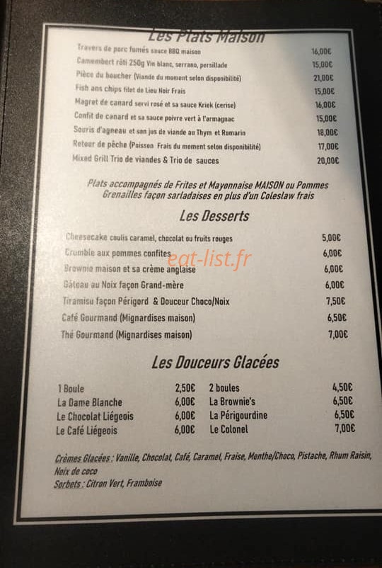 Le Welcome — carte page 2