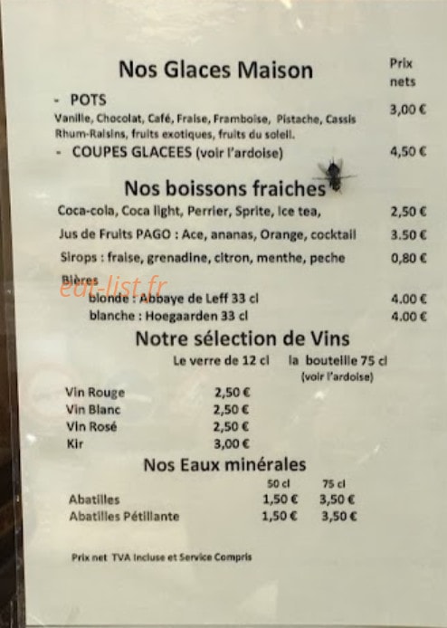 Les Gourmandises de Lucco — carte page 4
