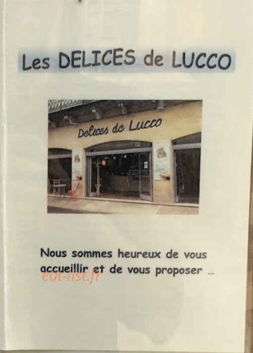 Les Gourmandises de Lucco — carte page 1