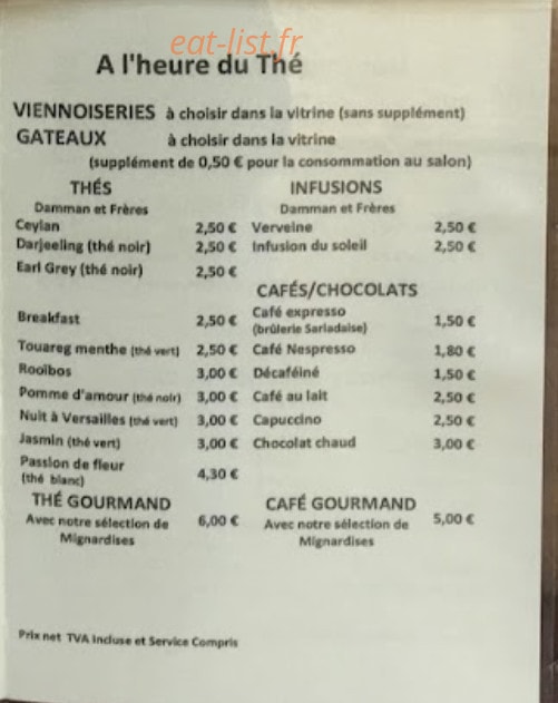 Les Gourmandises de Lucco — carte page 3