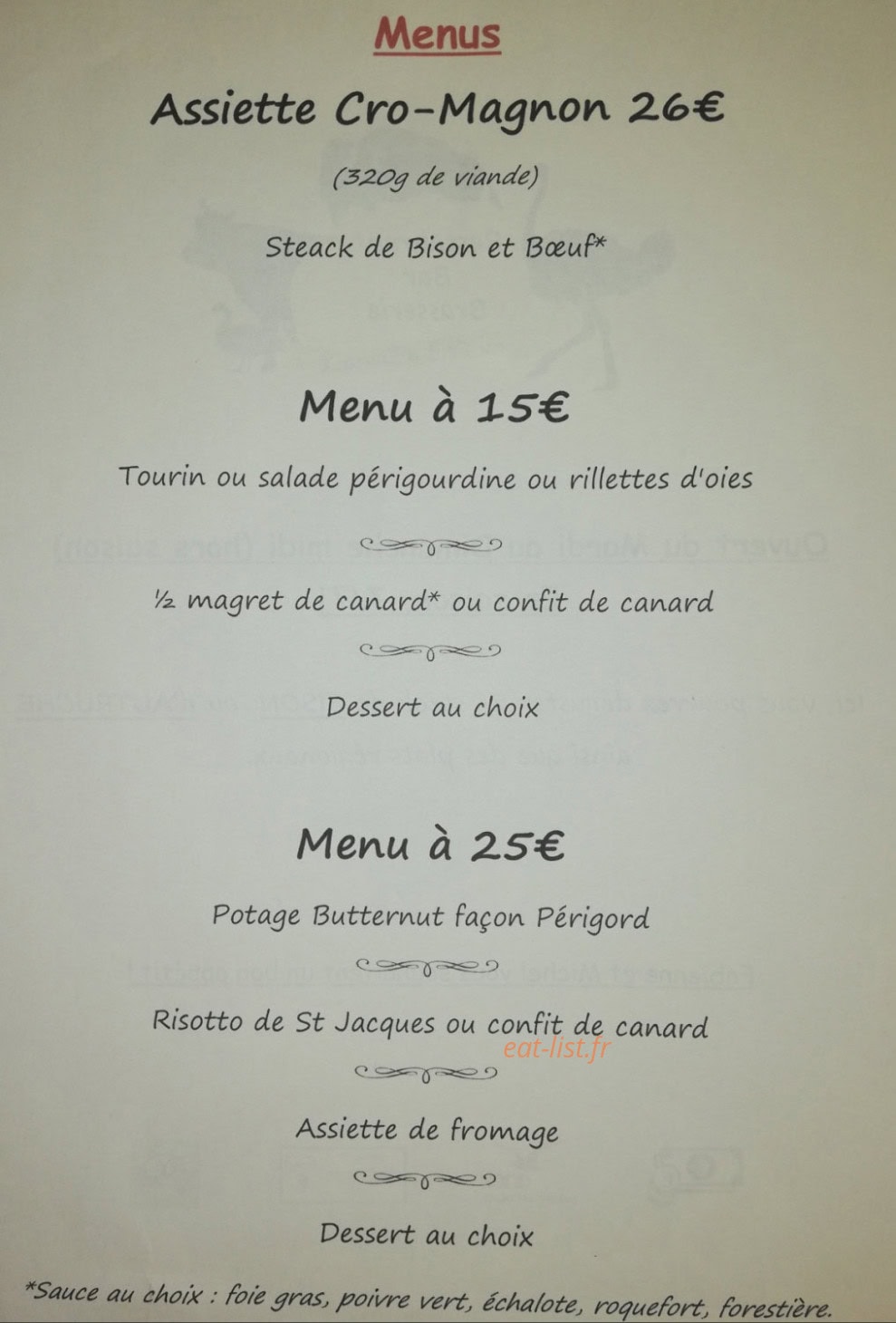 Restaurant du Port d'Enveaux — carte page 2