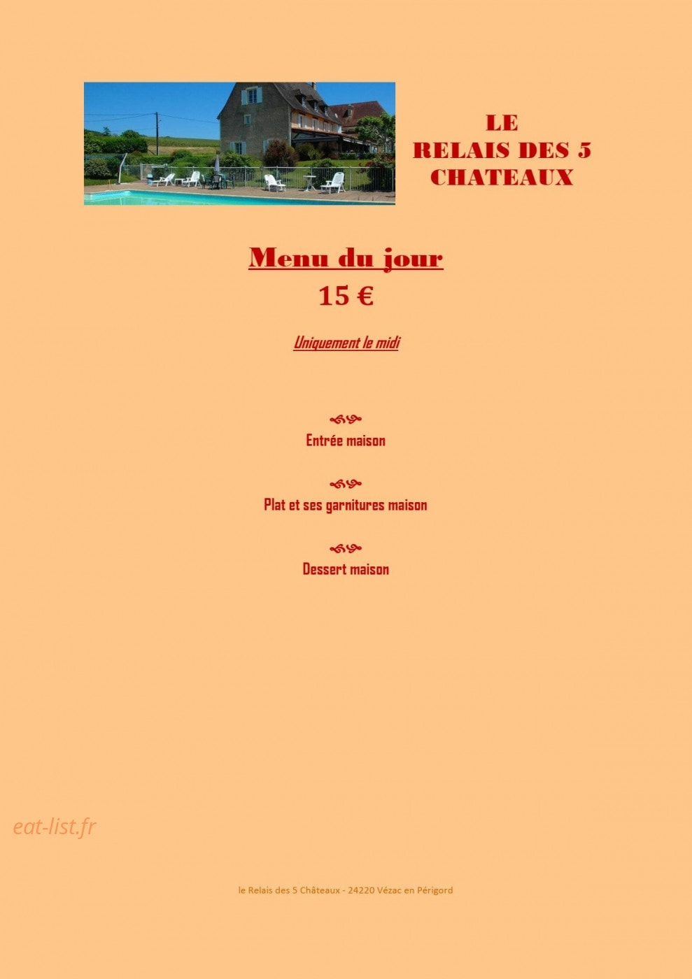 Le relais des 5 châteaux — carte page 4