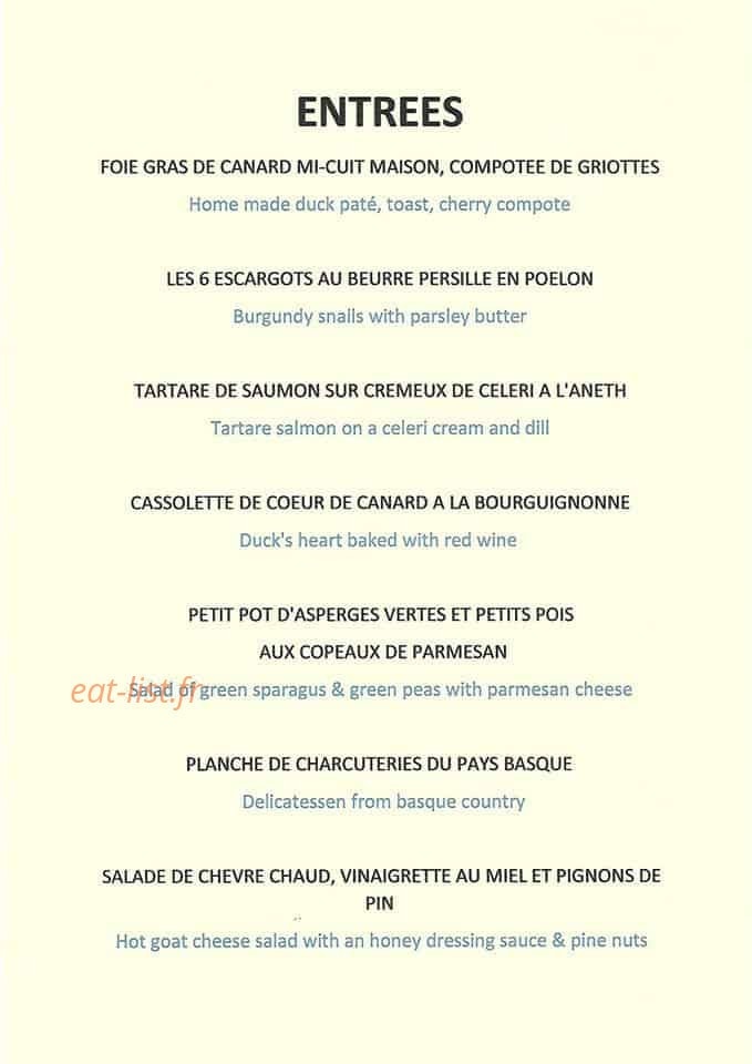 Le Relais de Monestier — carte page 1