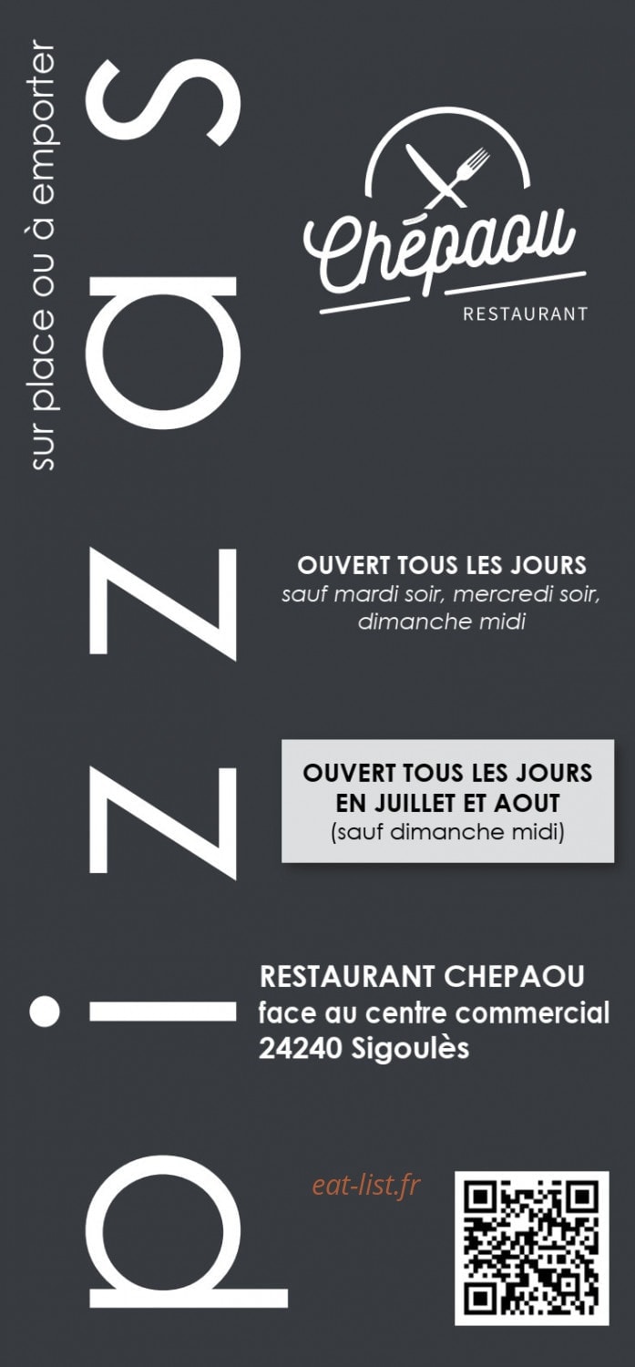 Carte et menu Chépaou Sigoules
