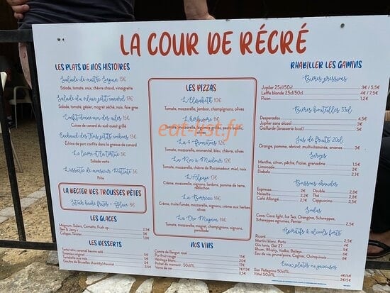 La Cour De Récré — carte page 1