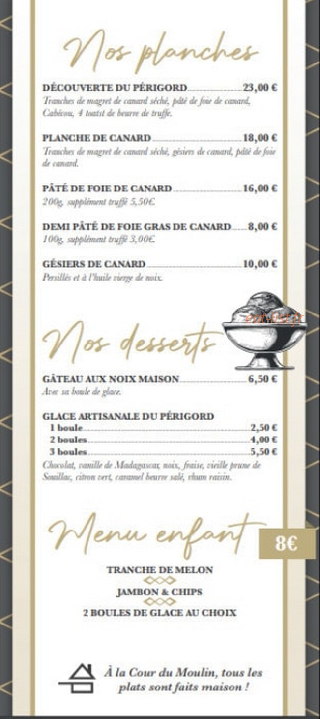 La Cour du Moulin — carte page 3