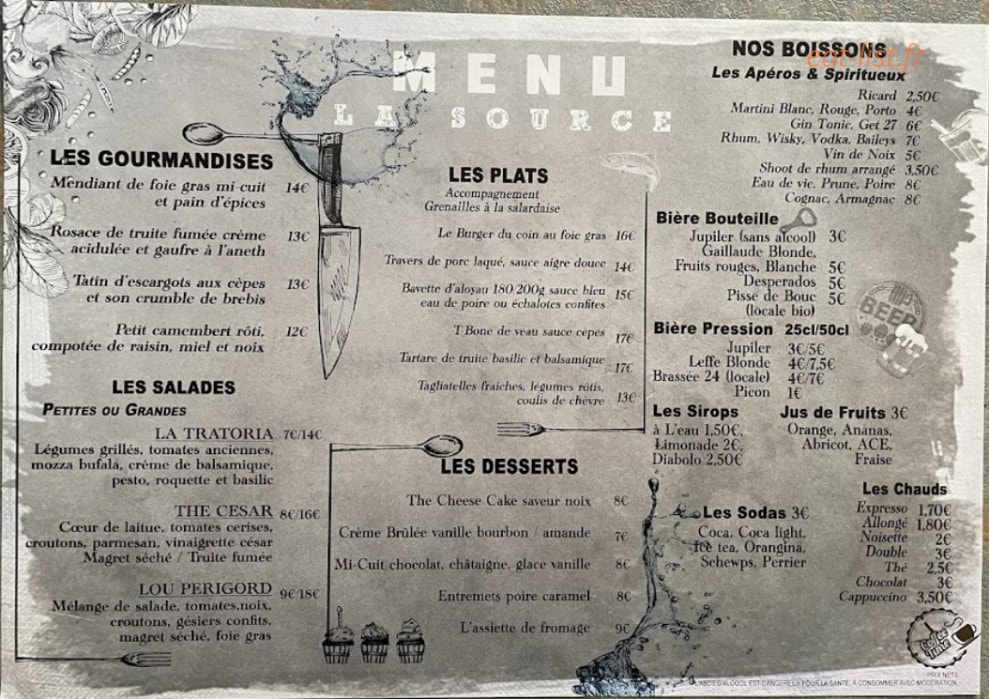 La Source — carte page 1