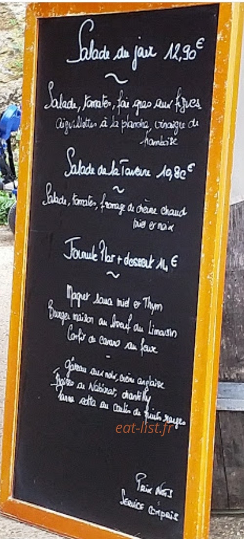 La Taverne — carte page 1