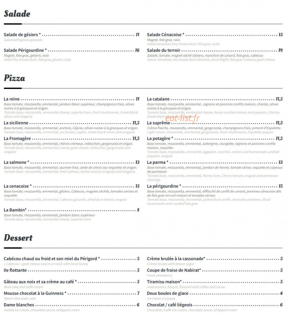 La Promenade — carte page 2