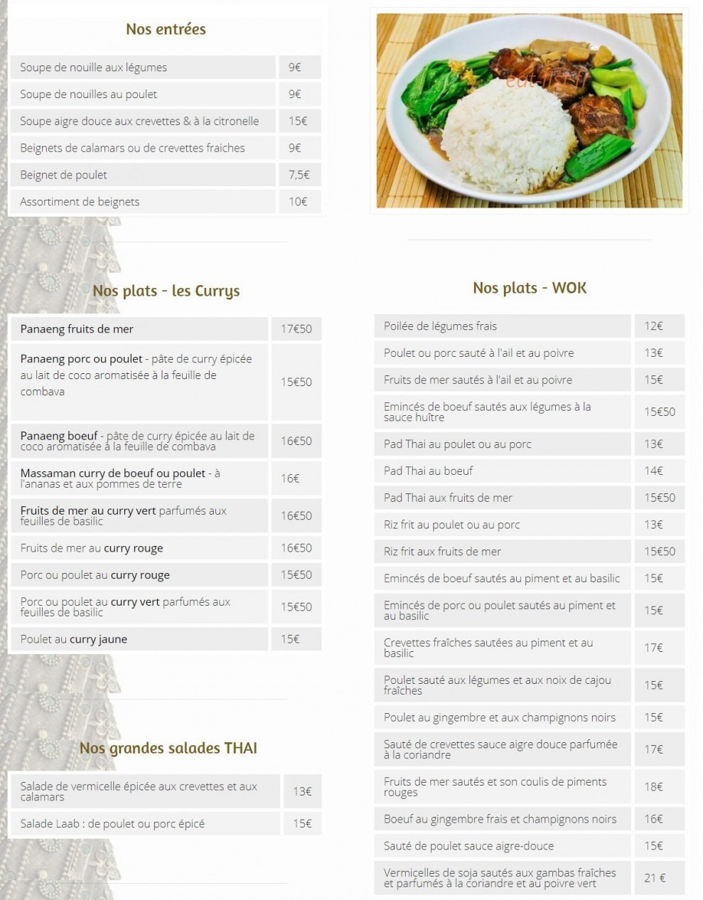 Sawadee — carte page 1