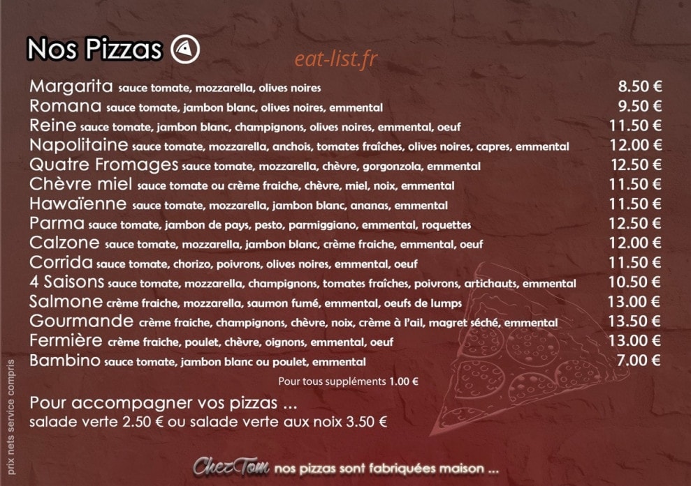 Chez Tom — carte page 1