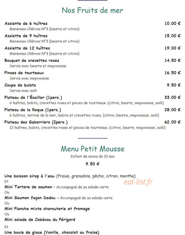 Les Terrasses de La Roque — carte page 2