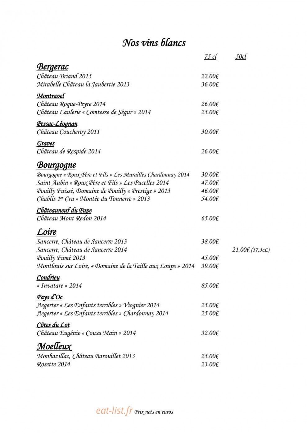 Ò Plaisir Des Sens — carte page 12