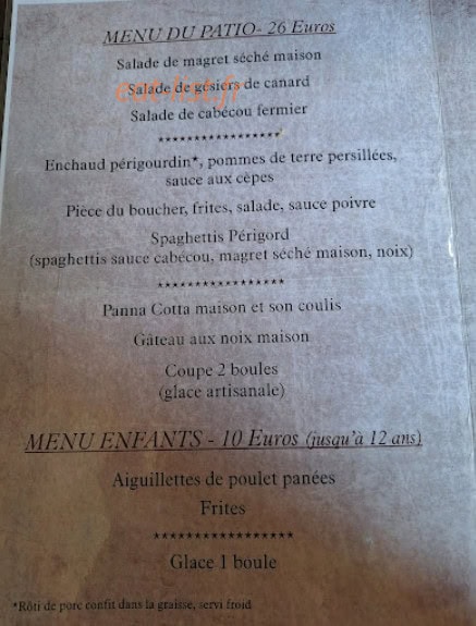 Patio — carte page 2