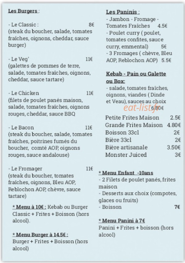 Aux Gloutons Anonymes — carte page 1