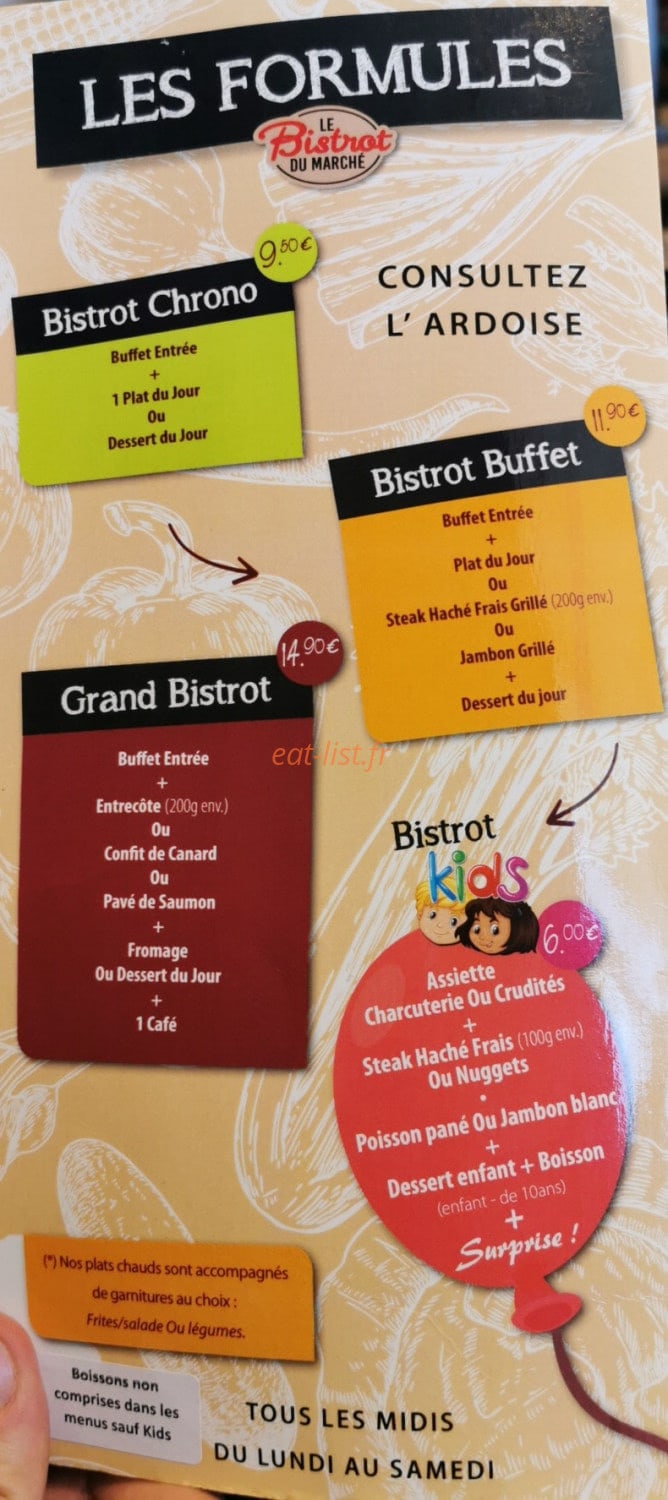 Bistrot du marché Le Bugue — carte page 3
