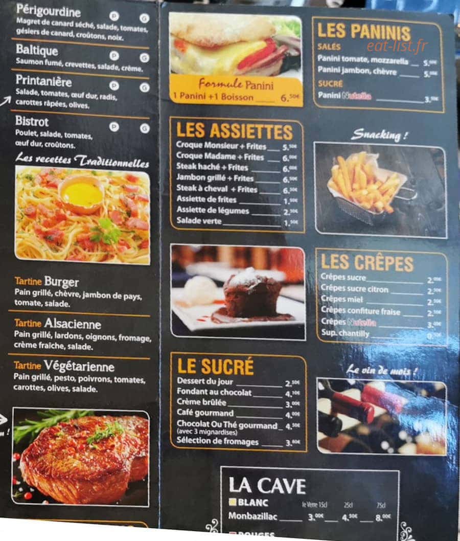 Bistrot du marché Le Bugue — carte page 2